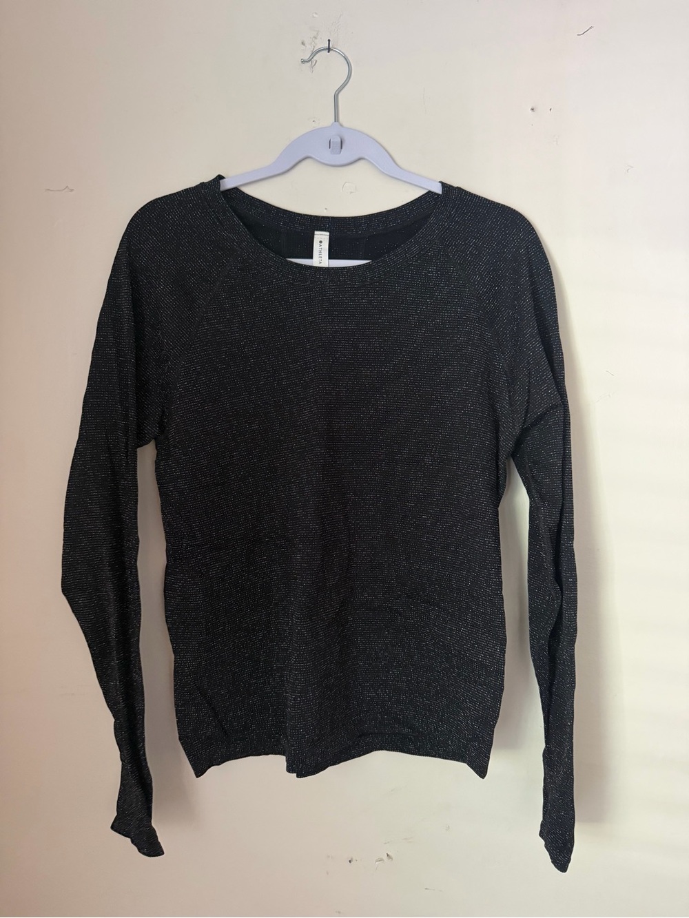 Athleta Black Metallic Crewneck